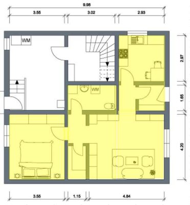 Attraktive und gepflegte 2,5-Raum-EG-Wohnung mit kleiner Terrasse