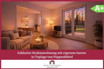 Exklusive Neubauwohnung mit eigenem Garten in Toplage von Poppenbüttel