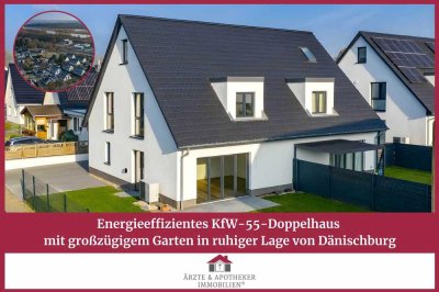 Energieeffizientes KfW-55-Doppelhaus mit großzügigem Garten in ruhiger Lage von Dänischburg