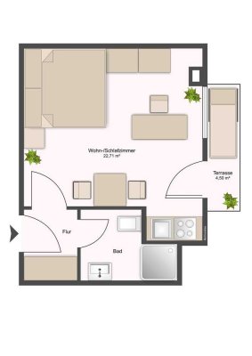 Appartement mit Terrassenzugang im Hansaviertel