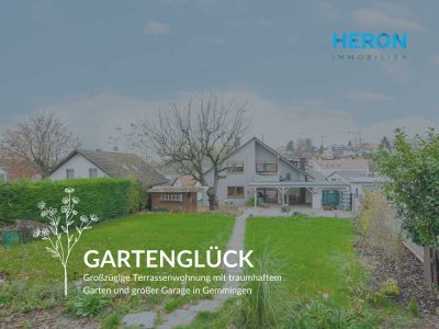 GARTENGLÜCK - Großzügige Terrassenwohnung mit traumhaftem Garten in Gemmingen