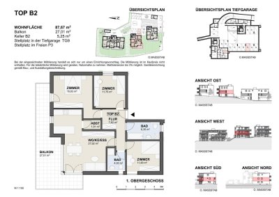 Helle 4-Zi Terrassenwohnung, Neubau Erstbezug gesamte Etage