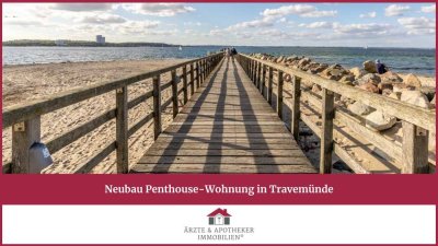 Neubau Penthouse-Wohnung in Travemünde mit seitlichem Meerblick