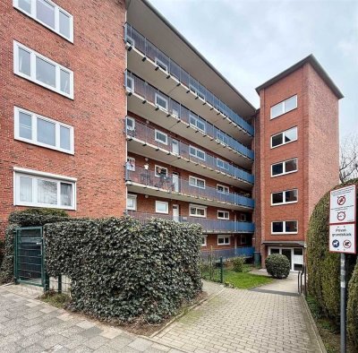 Bezugsfreie 1-Zimmer-Wohnung mit Fahrstuhl und Balkon // Dreiecksplatz/Brunswik, UKSH