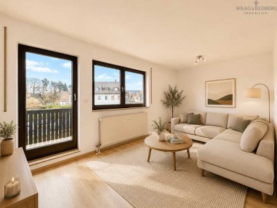 Provisionsfrei: Modernisierte 3-Zimmer-Wohnung mit zwei Balkonen und Kachelofen