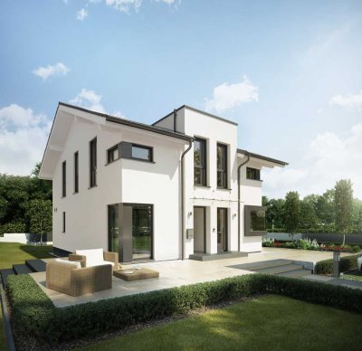 Baugrundstück mit Neubau - Einfamilienhaus in schöner Lage