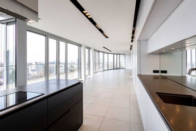 Sachsenhausen: Luxus-Penthouse mit 3 Schlafzimmern inkl. Dachterrasse mit Skylineblick
