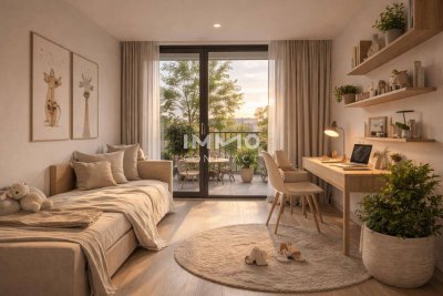 3,6 % Sparen! 3-Zimmer Highlight mit großer Terrasse &amp; Balkon – einzigartig
