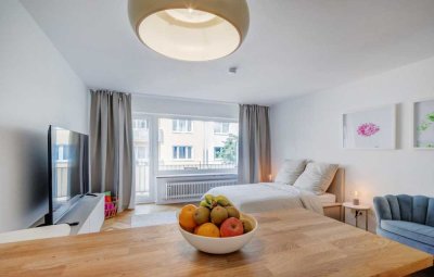 Möbliertes 1-Zimmer-Apartment mit Balkon im Herzen von Schwabing