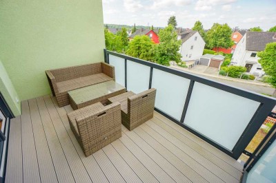 Lichtdurchflutete 3-Zi. Whg. mit großem Balkon - moderner Einbauküche, TG-Stellplatz und XXL-Dusche