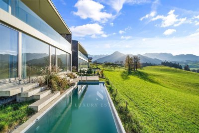 Almfeeling in traumhafter Aussichtslage im Bezirk Kitzbühel I Tiroler Architektur - Villa mit luxuriöser Ausstattung