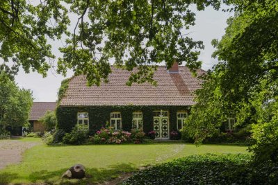 Historisches saniertes Gebäudeensemble auf großem Grundstück in der Elbtalaue