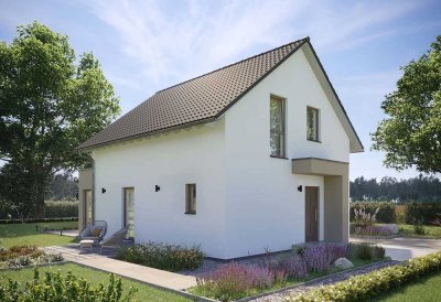 Jetz Bauen. Jetzt Sparen. Einfamilienhaus mit PV Anlage und Speicher