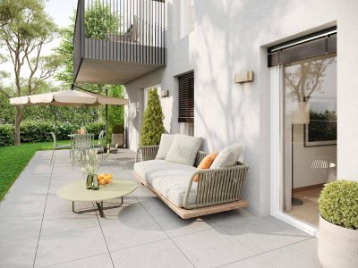 Erstbezug! Sonnige 3-Zimmer Gartenwohnung mit großer Terrasse