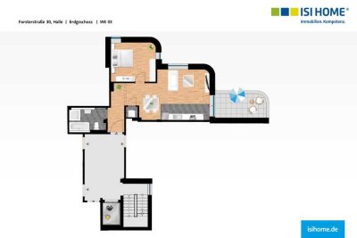 Gemütliche 2-Raumwohnung in Halles Nördlicher Innenstadt - WE03
