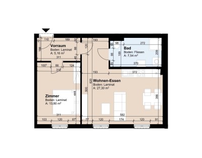 Geförderte Altbauwohnung im 4. Stock mit 2 Zimmern