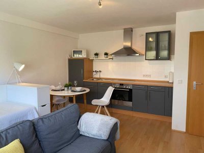 Vollmöbilierte und löffelfertige 1-Zimmer Wohnung in Mülheim-Saarn zur Pauschalmiete