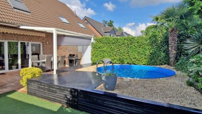 Ihr Rückzugsort mit Komfort – Stilvolle Doppelhaushälfte mit Pool & Sauna in Rheinberg-Budberg!
