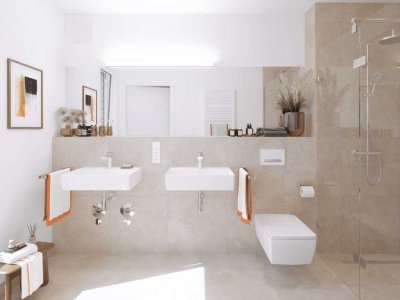 Ideale 5-Zimmer-Neubauwohnung mit 3 m Deckenhöhe, West-Balkon, Badewanne und Tageslichtbad