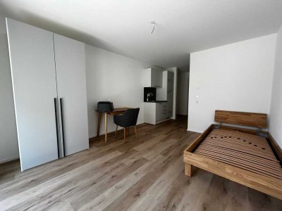 Exklusive Neubau 1-Zimmer-Terrassenwohnung - möbliert