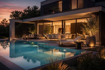 Ein Zuhause wie Urlaub - exklusive Luxusvilla am Waldrand mit Pool | provisionsfrei