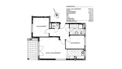 Sonnen- und lichtdurchflutete 3 Zimmerwohnung mit Gartenblick