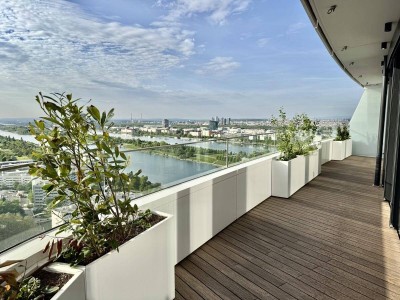 DANUBEFLATS - 45m2 Balkon inkl. Möblierung, Pool und Wellness Bereich - U1 vor der Türe! LUXUS LEBEN AM WASSER