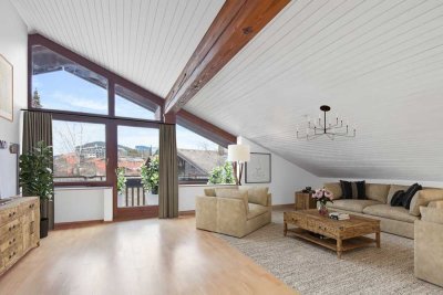 Großzügige Dachgeschosswohnung mit besonderem Charme im Zentrum von Oberstaufen