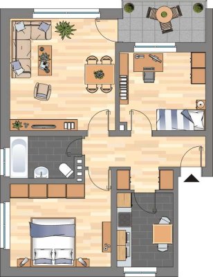 3-Zimmer-Wohnung in Wilhelmshaven Wiesenhof