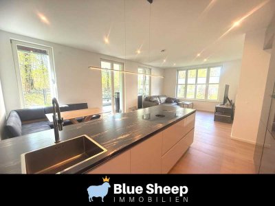 Exclusive garden apartment on Jungfernsee – 350 m² garden, designer kitchen, barrier-free