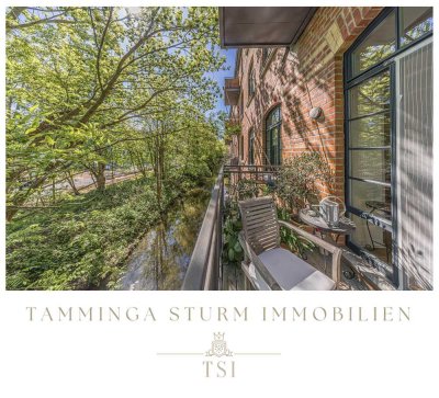 BEZUGSFREIES & SANIERTES LOFT DIREKT AM WASSER, 2 BALKONE, AUFZUG, EBK, STELLPLATZ