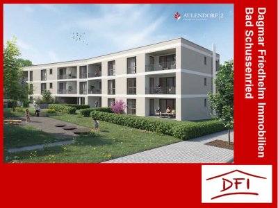 Neubau gehobene 2-Zimmerwhg, Bj. 2024, Wohnen am Stadtpark, mit Loggia, Aufzug und TG, in Aulendorf