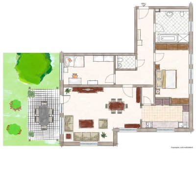 Erdgeschosswohnung mit Gemeinschaftsgarten, Außenstellplatz und Tiefgaragenstellplatz - Zentrumsnah