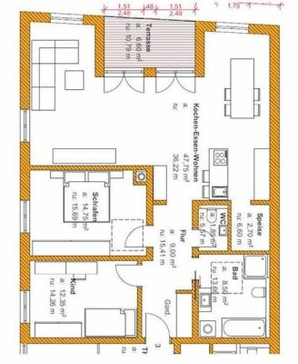 Luxuriöse 3 Zimmer Wohnung mitten in Wolnzach zu vermieten