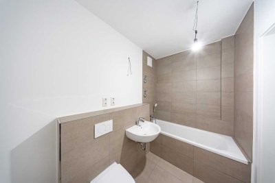 Geräumige Neubauwohnung an der Dahme mit Fußbodenheizung und Balkon mit WBS bis 220%