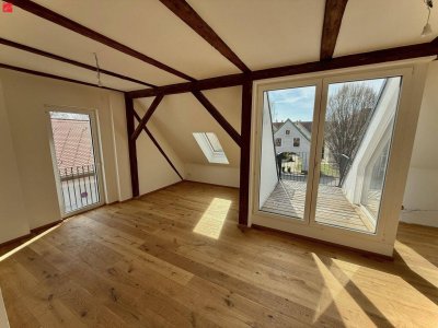 Lichtdurchfluteter Neubautraum – Maisonette mit Schlossblick!