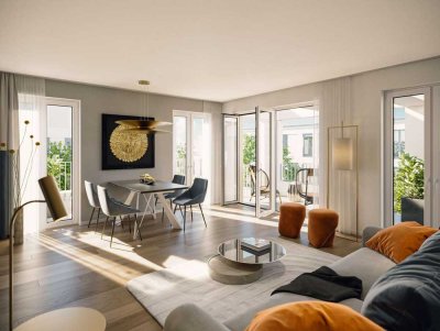 Große 3-Zimmer-Neubauwohnung mit Terrasse und Balkon