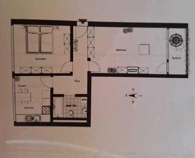 Helle 2-Zimmer-Wohnung mit Balkon im 2. OG in Kempten-St. Mang