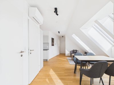 1. Monat mietfrei: Geräumige, vollmöblierte 3-Zimmerwohnung mit Terrasse und Klimaanlage nahe Floridsdorf Bahnhof