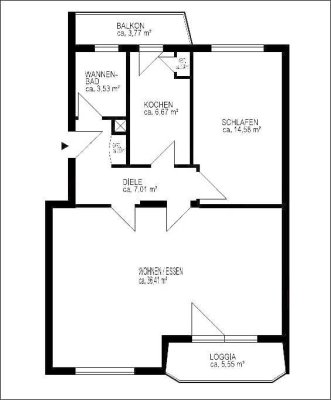 Zwei Zimmer-Wohnung im Zooviertel