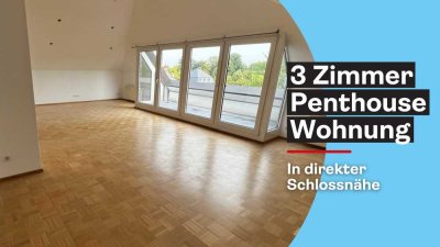 Penthousewohnung mit drei Zimmern und Balkon in Bruchsaler Schlossnähe