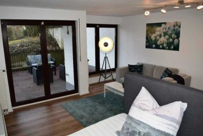 Modern möblierte Wohnung mit Garten und EBK in Filderstadt