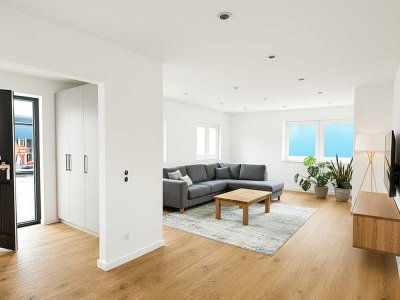 Kernsaniert & barrierefrei * 3,5-Zi-Erdgeschoss-Wohnung * 90 qm * zentral in 77749 Niederschopfheim