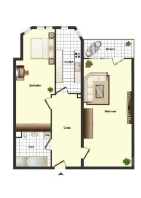 Helle 2-Zimmer-Wohnung mit Balkon, neuer EBK & Parkhaus – Ruhige Lage in Müncheberg