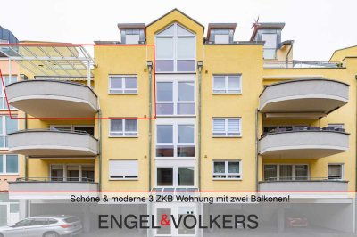 Innenstadt mit Aufzug: schöne & moderne 3 ZKB Wohnung mit zwei Balkonen!