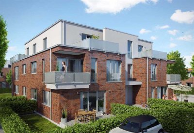 Helle, moderne Erdgeschosswohnung mit Terrasse und Garten