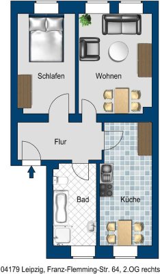 frisch renovierte 2 Zimmer Wohnung in Leipzig Leutzsch