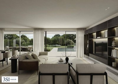 Exklusive Gartenresidenz mit weitläufigem Privatgarten Pool und Poolhaus