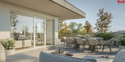 105 m² Luxusdachterrasse mit Ausblick - Einzigartiger nachhaltiger Wohntraum mit modernster und umweltfreundlicher Technik ausgestattet