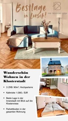 Stilvolle, sanierte 3-Zimmer-Wohnung mit gehobener Innenausstattung mit Balkon in Lorsch
